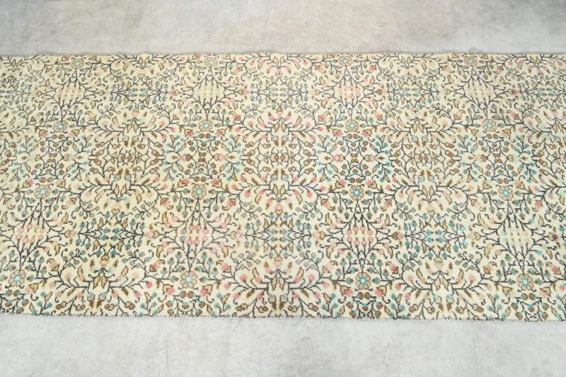 Oushak Runner Rugs Turkish Hand-Knotted Hallway Carpet Vintage Rug 2x10 ft 1186 gallery