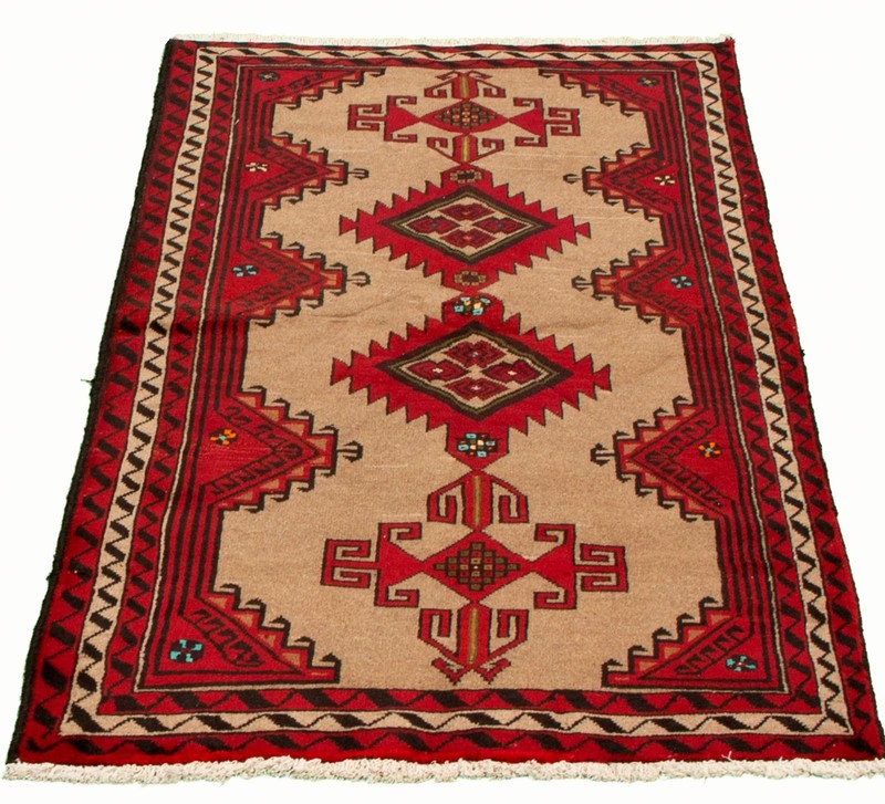 Vintage Hand-Knotted Area Rug 3'4" x 6'4" Traditional Oriental Wool Carpet gallery