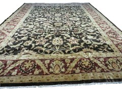 Indo Per’sian Mahal Rug 11×15, Brown, Allover Pattern