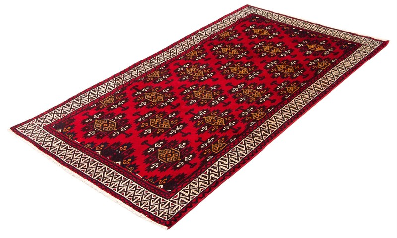 Vintage Geometric Area Rug 4'7" x 9'3" Traditional Hand-Knotted Wool Carpet gallery