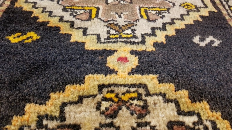 Primitive Antique 1940-1950s Wool Color Kurdish Tribal Rug 1'10"x 2'10" gallery