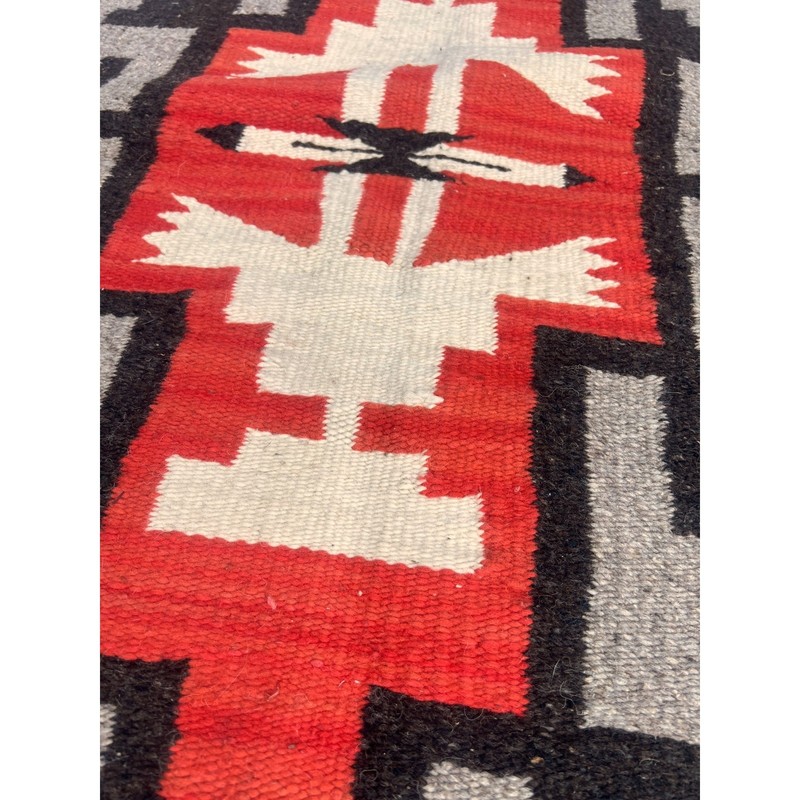Vintage Native Indian handwoven rug runner KILM Wool Ganado Throw Tapastry gallery