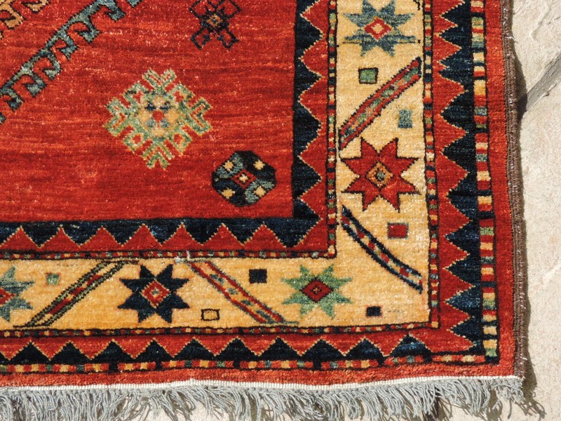 5x6ft. Handmade Afghan Kazak Wool Rug gallery