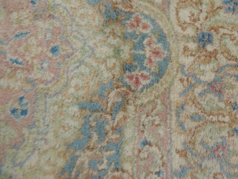 11x22 Antique Oversize/Palace size Kermaan Oriental Area Rug Blue Beige Ivory gallery