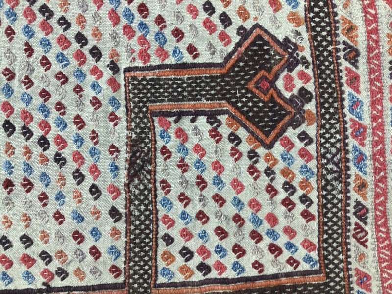 Vintage TURKISH TRIBAL KILIM RUG Konya Region Central Anatolia Turkey Cicim ASIS gallery