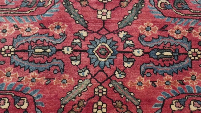 ANTIQUE SAROUKK HAND-KNOTTED WOOL 3'5" x 5' SUPERB QUALITY ORIENTAL RUG gallery