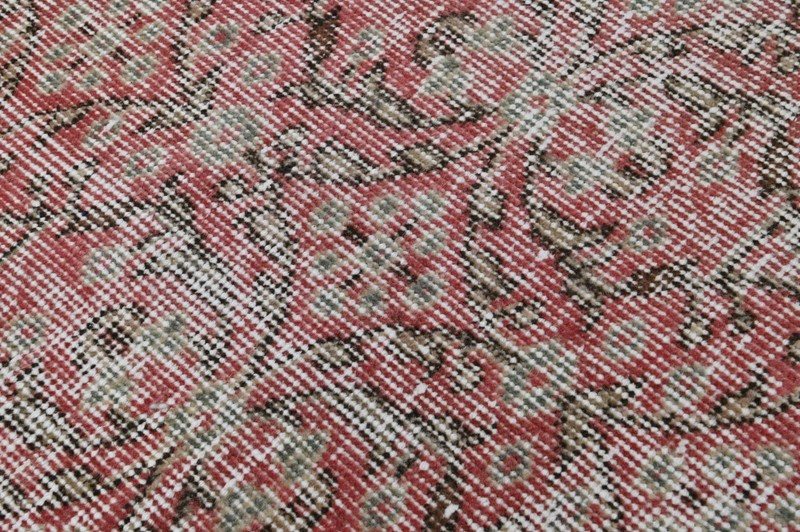 Oushak Turkish Vintage Rug 5x9 Kilim Rug Anatolian Handmade Boho Decor PINK gallery