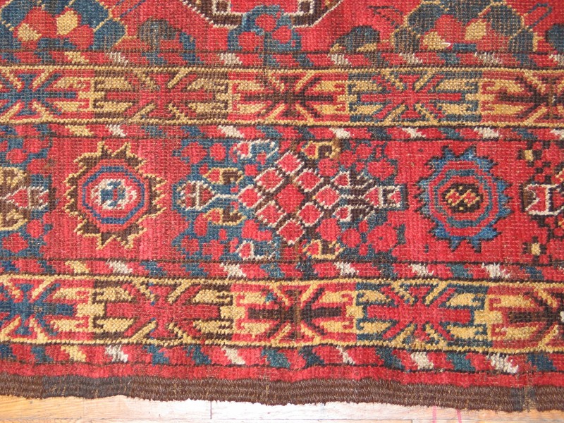 6'x21' Mid 19th Century Antique Rustic Tribal Ersari Beshir Coral Gallery Rug gallery