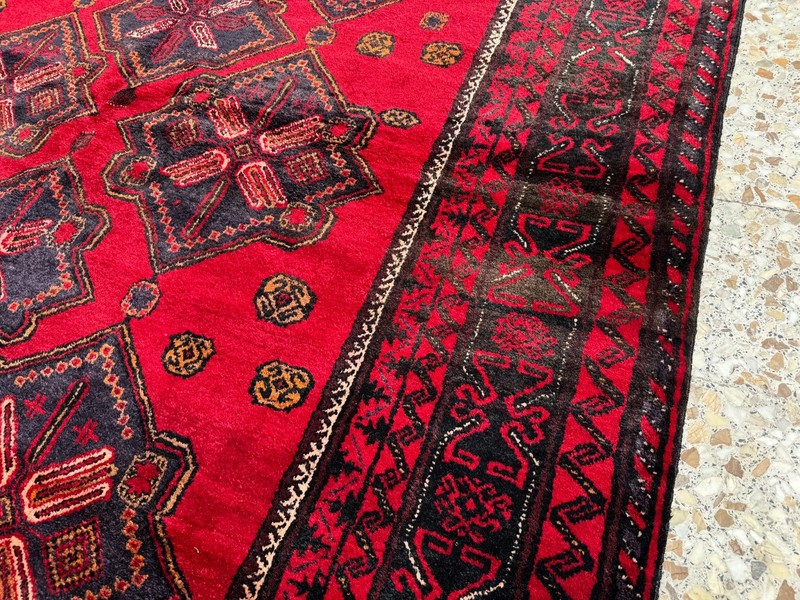 8x13 ft Afghan Hand Knotted Antique Baluchi Rug Turkmen Tribal Geometric Carpet gallery