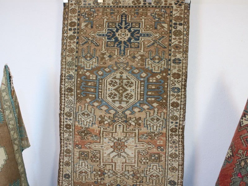 3x9 Ft Vintage Hand-Knotted Red Runner Rug 2'7" x 8'7" Handmade Wool Hallway Rug gallery