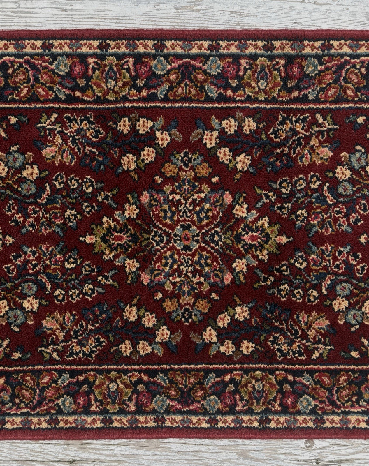 Rare VTG Karastan Red Sarouk #785 Wool Rug 2.2x 4 Permanently Mothproof USA Made gallery