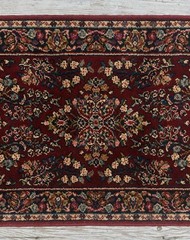Rare VTG Karastan Red Sarouk #785 Wool Rug 2.2x 4 Permanently Mothproof USA Made
