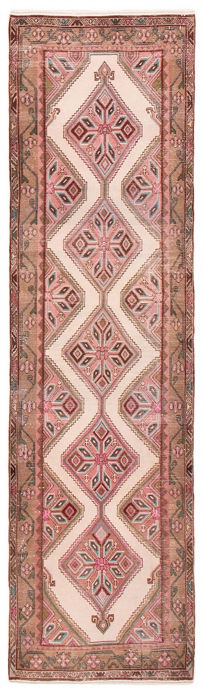 Vintage Hand-knotted Runner Rug 2'8" x 10'0" Traditional Oriental Wool Carpet