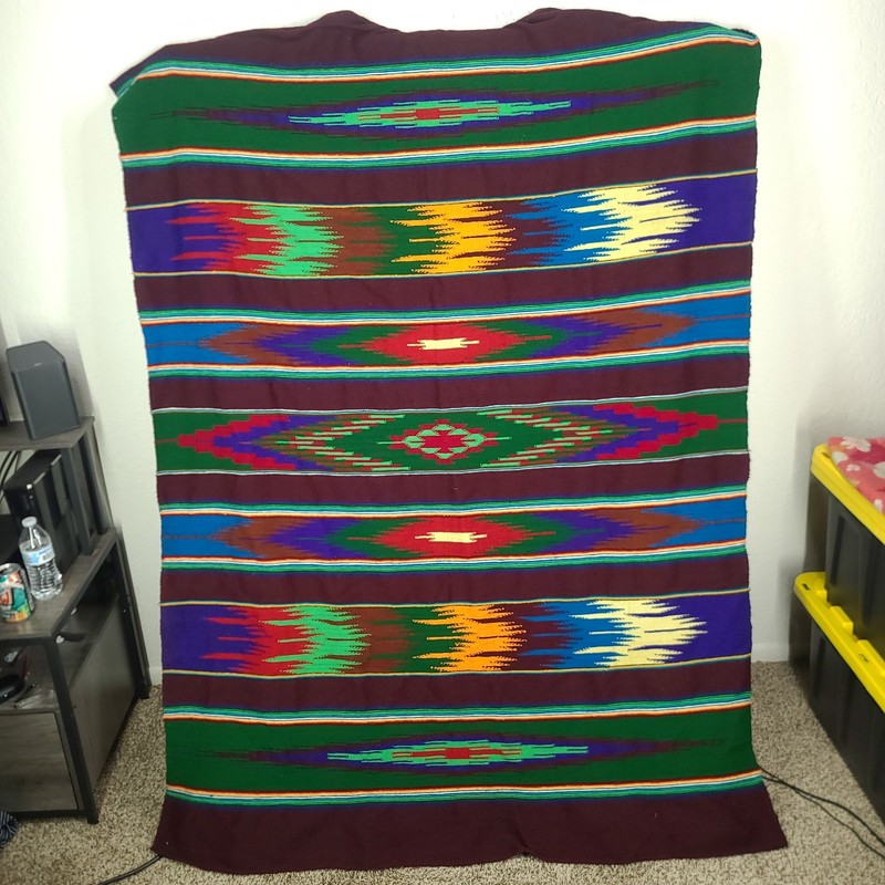 Vtg Kilim Rug 58 X 79 Handwoven Southwestern Aztec Wool Tribal Navajo Turkish gallery