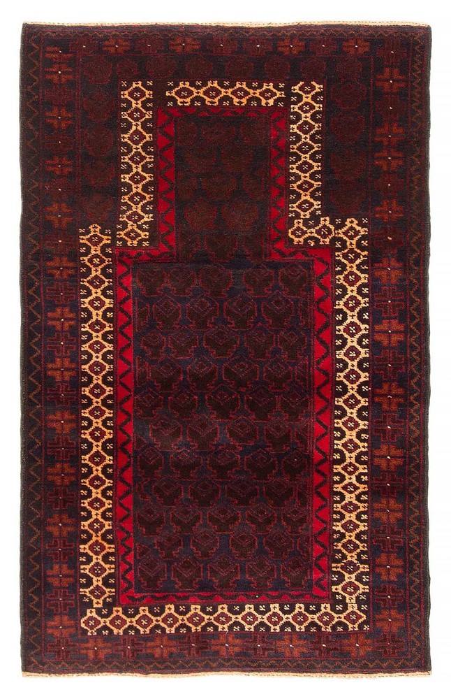 Vintage Traditional Hand-Knotted Area Rug 2'10" x 4'6" Oriental Wool Carpet