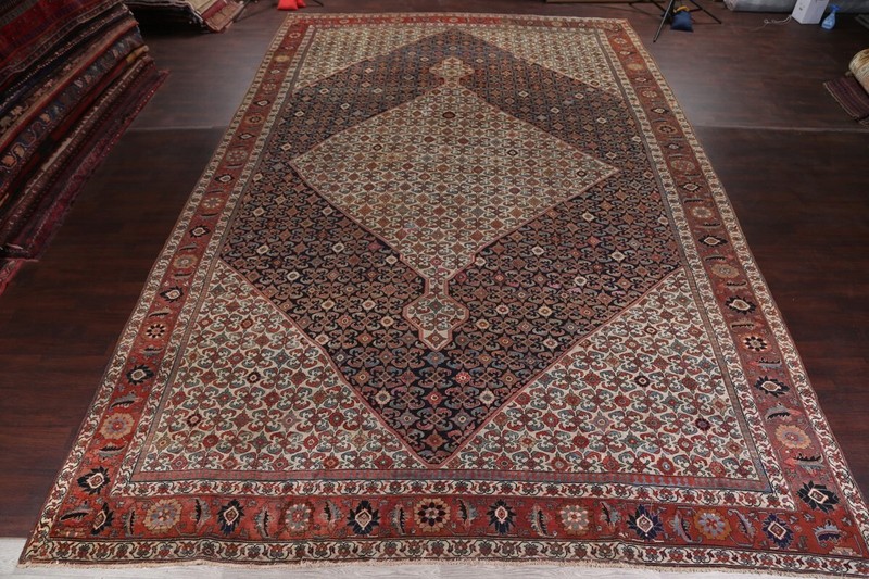 Pre-1900 Bidjar Hand-made Antique Rug 14x21 Palace Size Dining Room Carpet gallery