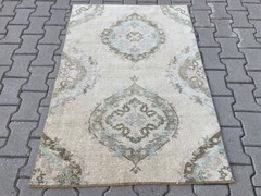 Brown rug, Turkish rug, Vintage Rug, Wool rug, Large rug, Area rug, 3.1 x 4.5 ft