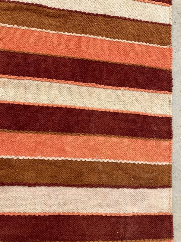 Vintage Traditional Handmade Beautiful Striped Kilim Floor Rug Carpet 180x116 cm gallery
