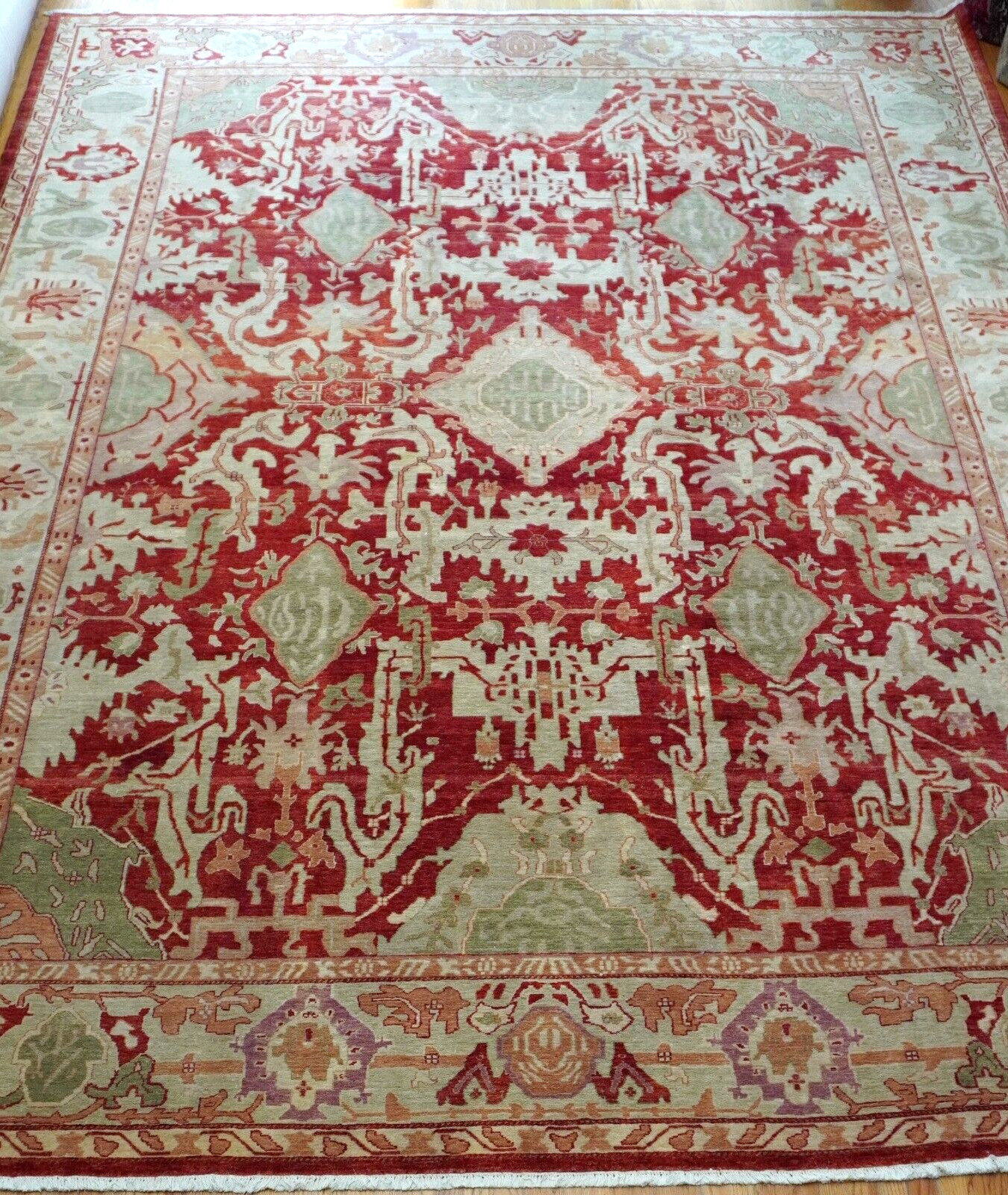 11'5" x 16' Excellent Herizz Hand Knotted Wool India Large Oriental Rug gallery