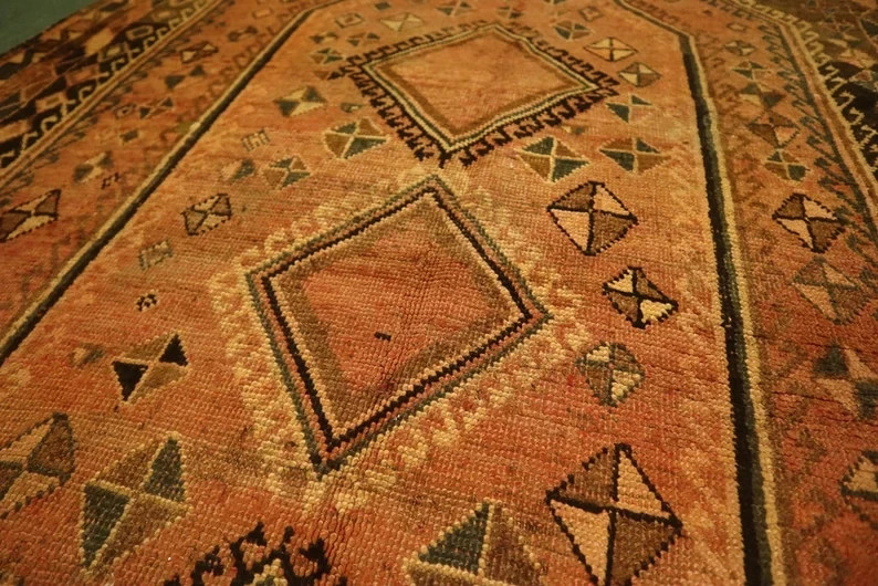 150 X 275 cm COLLECTORS' ITEM Antique Natural Vegetable Star Kazak Caucasian Rug gallery