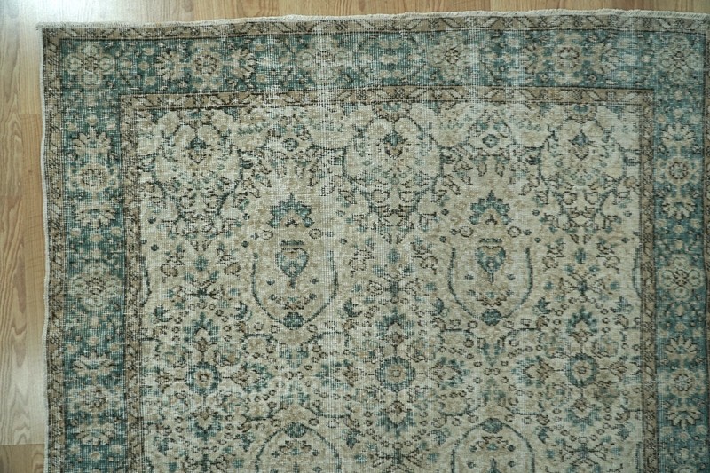 Wool Woven Vintage Turkish Rug, 5x9 Wool Area Rug, 5.12x8.63 ft H-2792 gallery