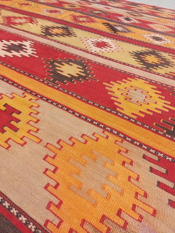 7X12 Antique Rug American Vintage Rug Natural Hand Wool Rug Large Oushak Rug gallery