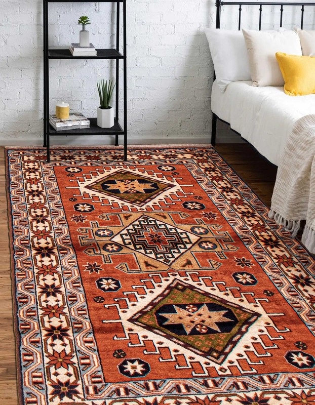 Vintage 3'11" x 6'5" Traditional Hand Knotted Vegetable Dye Wool Area Rug gallery