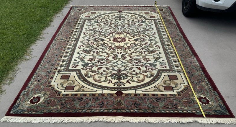 REDUCED! 90% OFF! SHIRVAN RUG, Ivory 100% Virgin Wool Pile, 11 x 8 feet, Romania gallery