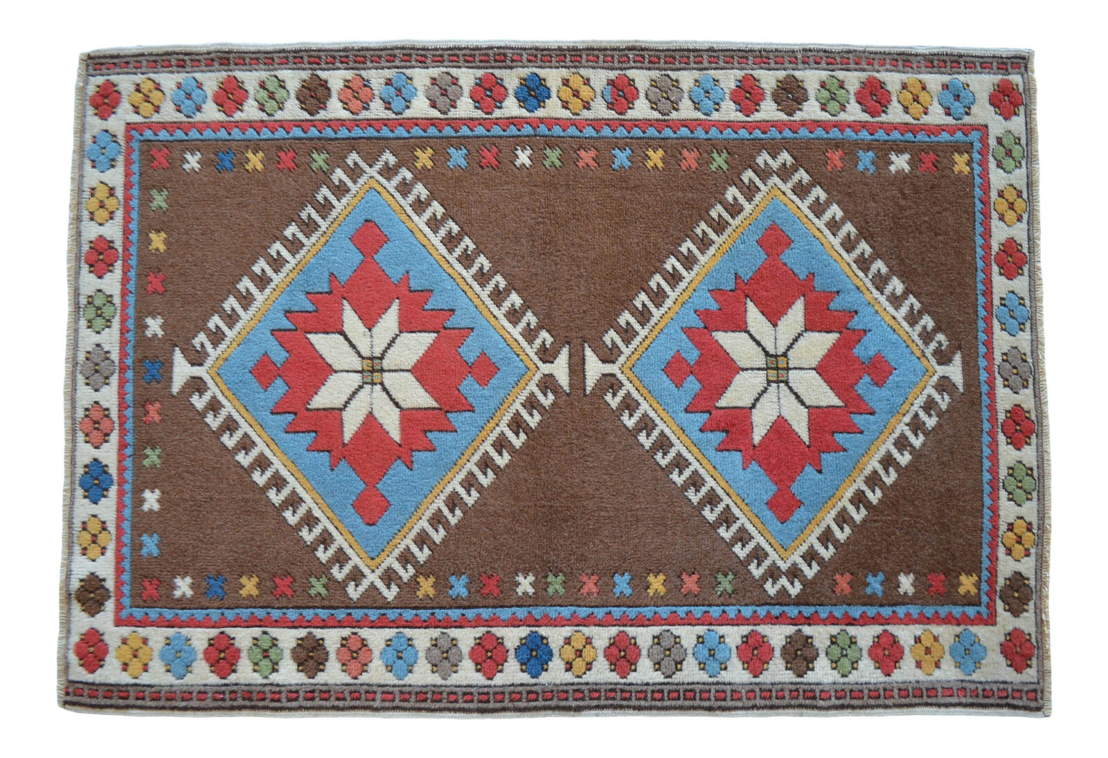 4x6 Area Rug Hand Knotted Vintage Turkish Oushak Rug Actual: 4' x 5'9" gallery