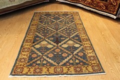 GREAT DEAL ON 4′ X 7′ FINE QUALITY ***HANDMADE*** HAND KNOTTED ***RUG** Blue rug