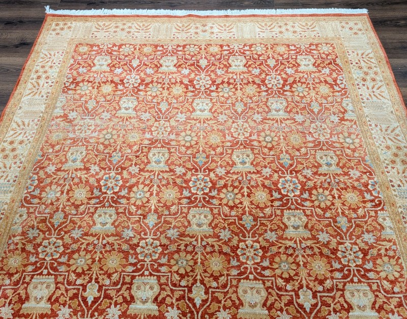 Pak Per'sian Rug 6x9, Red Allover Floral Pattern, Fine 290 KPSI gallery