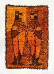 Vintage Scandinavian Swedish Vintage Ege Rya Shag Rug, Danish Design Tapestry