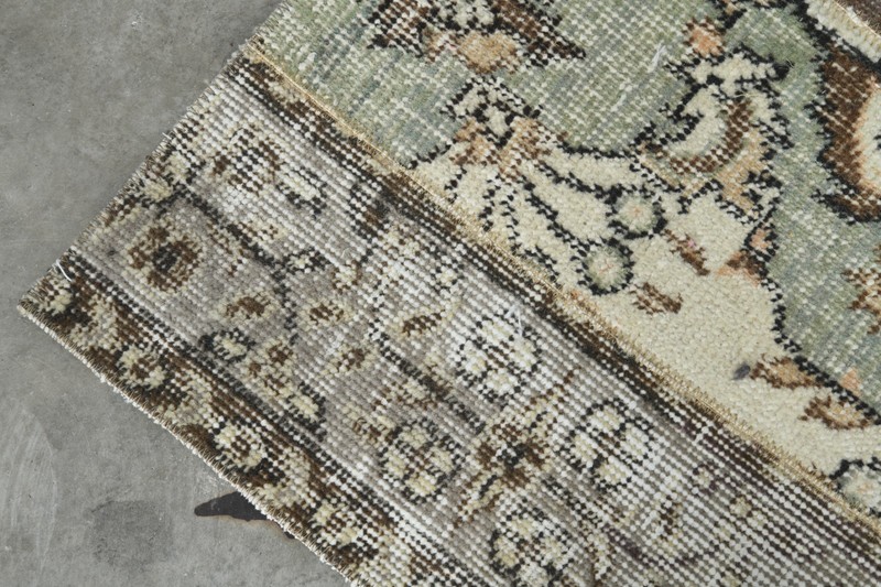 handmade faded vintage turkish runner rug 2x7 wool neutral oushak runner,177 gallery