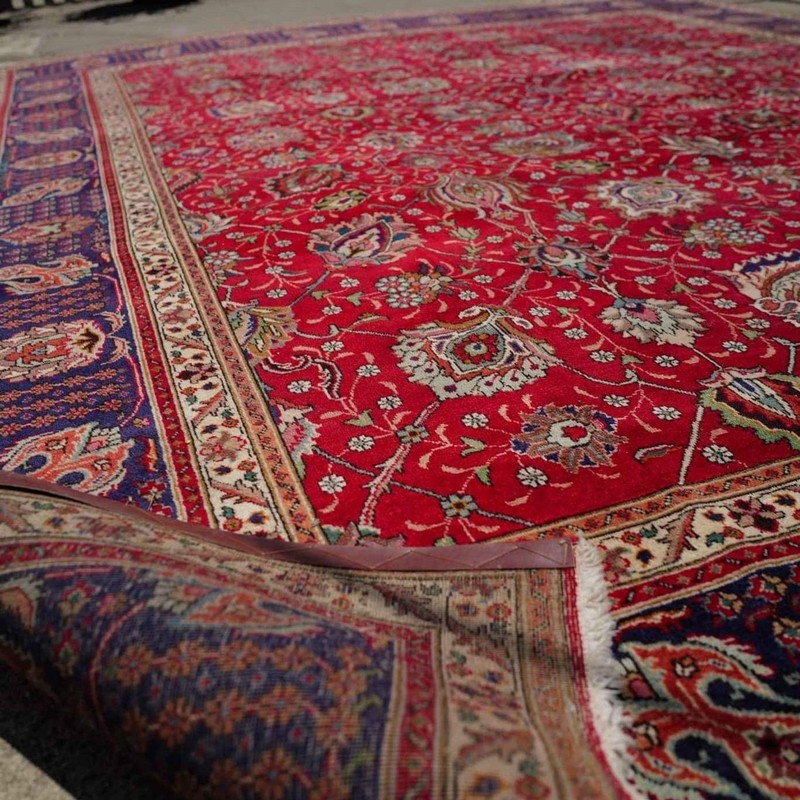 11'3 x 14'6 Vintage Persian Handknotted Wool Rug gallery