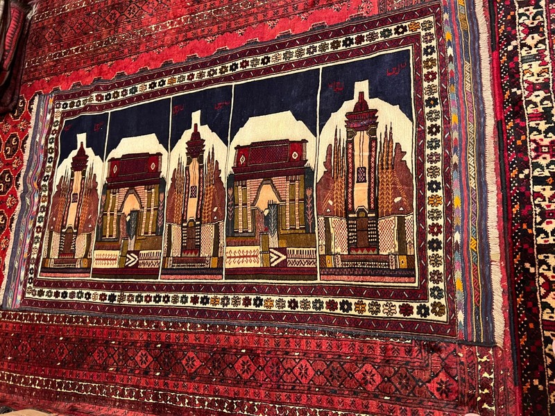 COLLECTORS' ITEM Vintage Afghan Currency Logo Historical Place Herati Carpet gallery