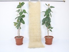 Natural Sheepskin Shaggy Runner Rug Ivory Wool Long Pile 1.7×7.3 ft
