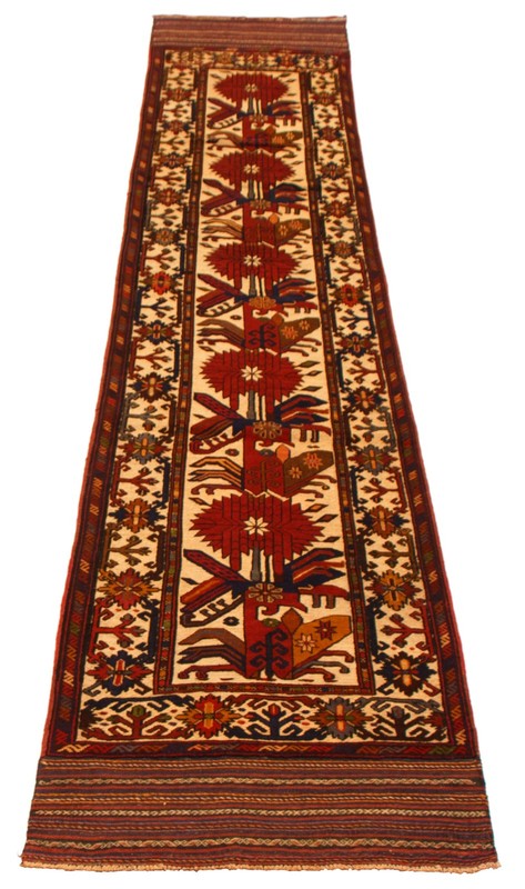 Vintage Hand-knotted Runner Rug 2'8" x 12'2" Traditional Oriental Wool Carpet gallery