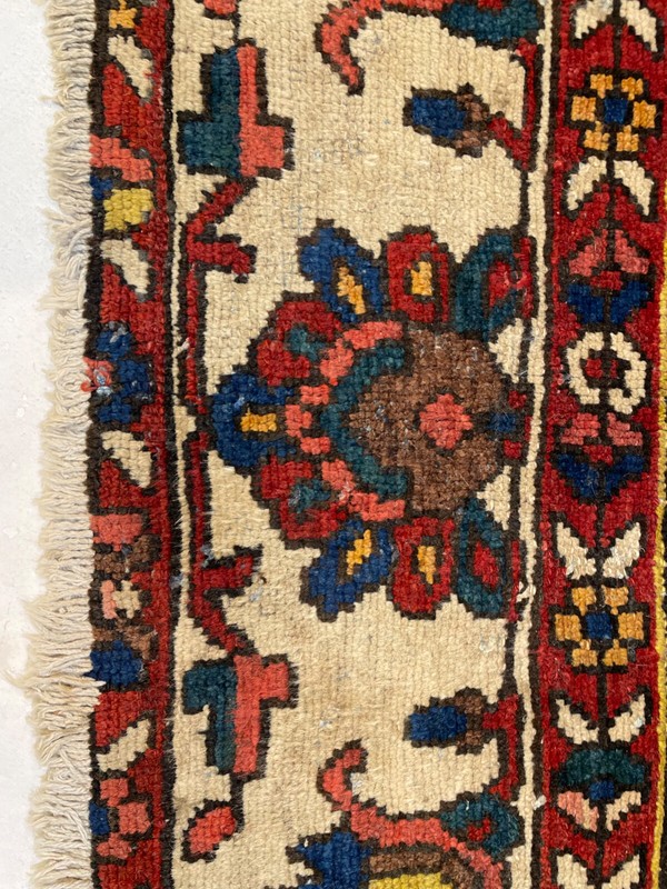 Antique Oriental Hand-Knotted Wool Area Rug Rede/Blue/Ivory/Gold 6'11" x 9'5" gallery