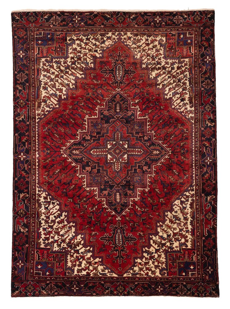 Vintage Traditional Hand-Knotted Area Rug 8'2" x 11'1" Oriental Wool Carpet
