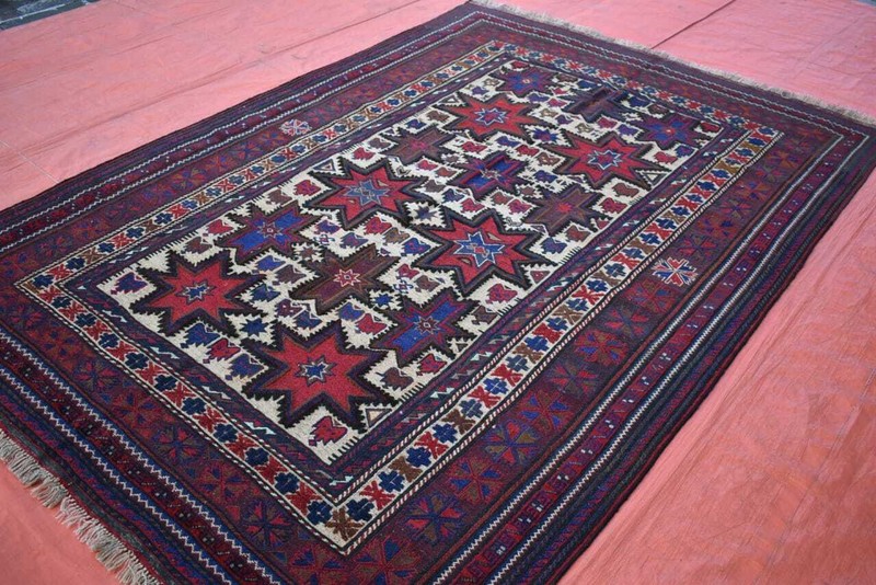 Handmade Afghan Tribal Berjesta Area Rug 6x9 Vintage Geometric Star Design Rug gallery