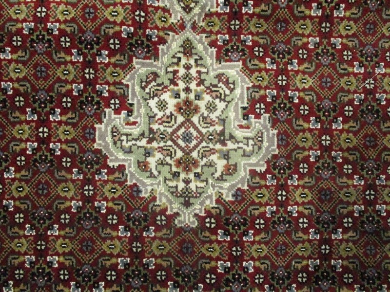 10' SQUARE FINE Mahi Medallion Handmade-knotted Wool/Silk Oriental Rug 582649 gallery