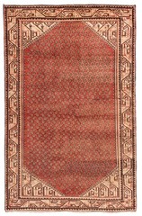 Vintage Hand-Knotted Area Rug 4’2″ x 6’8″ Traditional Wool Carpet