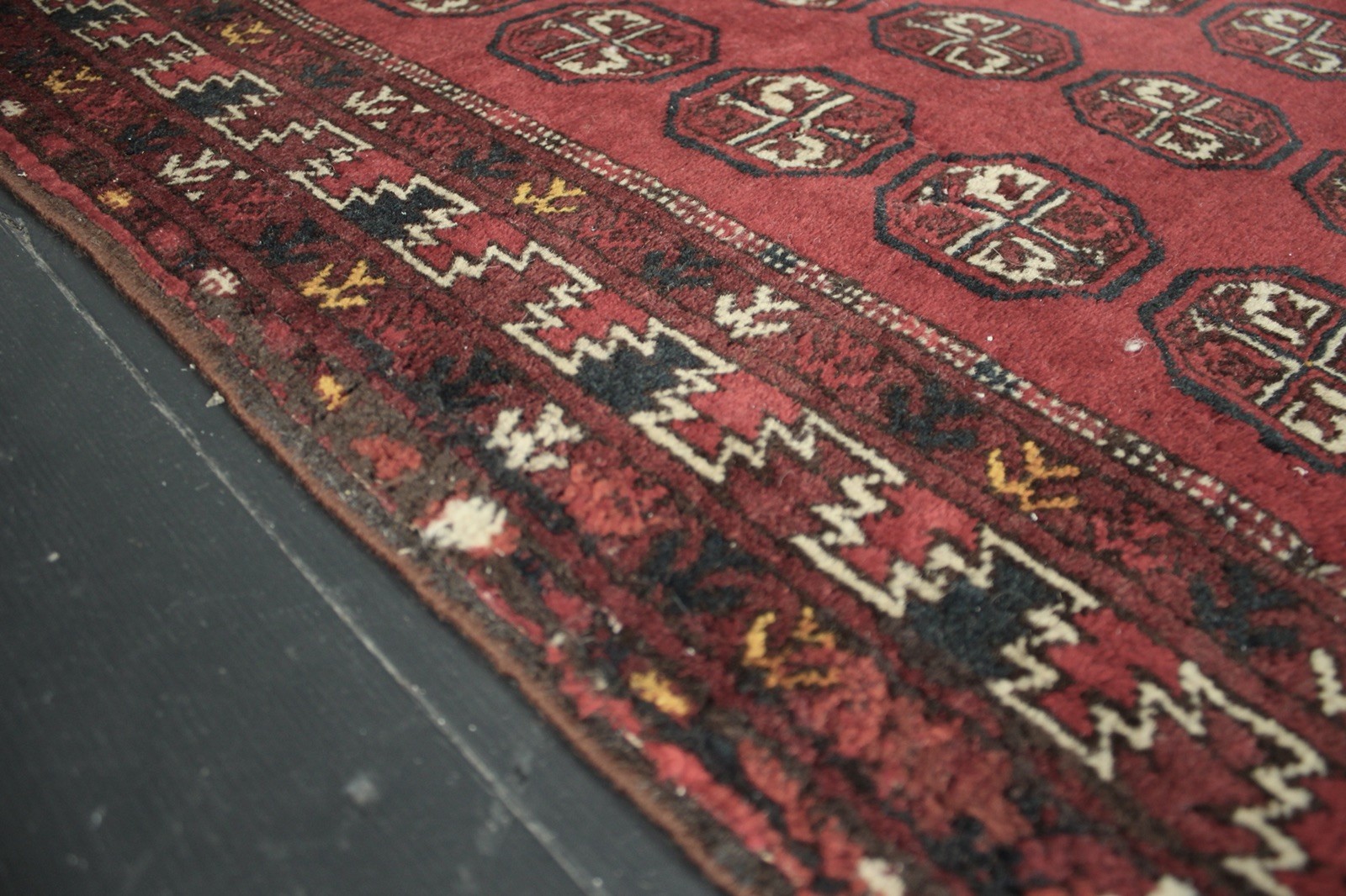 Vintage Turkmen rug Turkish rug red Rug - 3.5’ x 5.3’, Art Deco Rug, Midcentury gallery