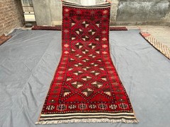 3’8×9’4 ft Antique Afghan Baluchi Rare Rug Moroccan Style Fine Runner Rug