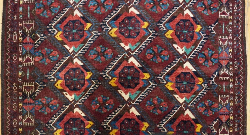 5' x 7' Turkmen Esari Antique Hand Knotted 100% Wool Rug gallery