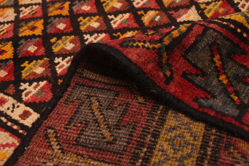 Vintage Hand-knotted Runner Rug 3'8" x 10'2" Traditional Oriental Wool Carpet gallery