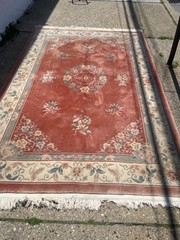 Vintage Chinese Art Deco Rug 6×9 Hand Knotted Wool Floral Area Carpet