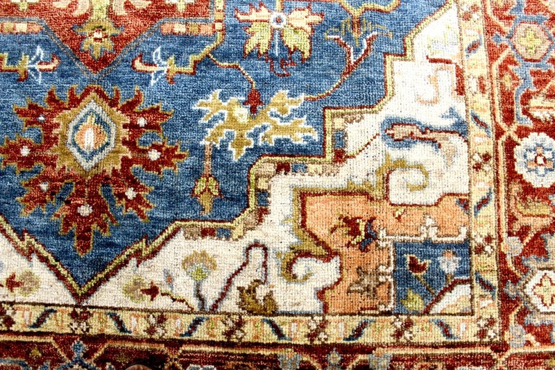 8X10 MASTERPIECE MINT HAND KNOTTED VEGETABLE DYE HERIZZ SERAPI WOOL TURKISH RUG gallery
