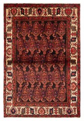 Vintage Hand-Knotted Area Rug 4’5″ x 6’9″ Traditional Oriental Wool Carpet