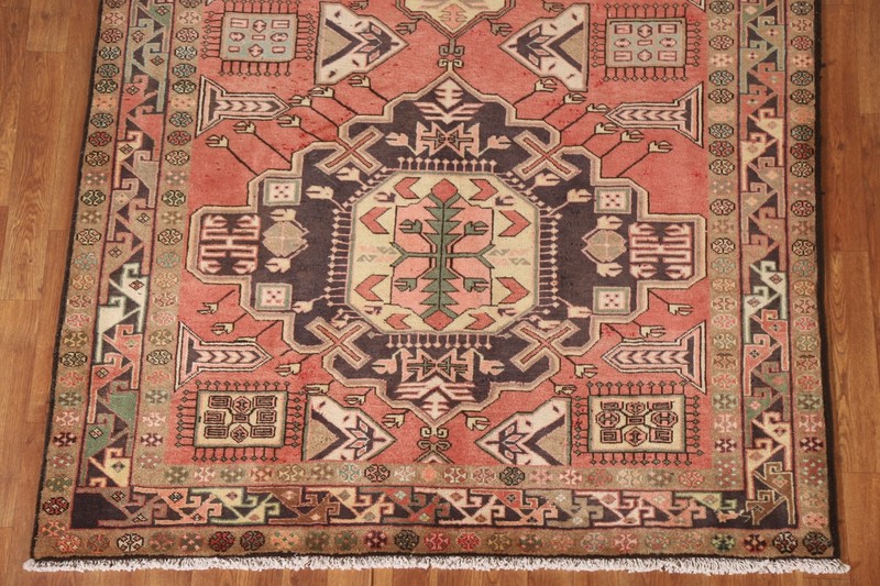 Vintage Geometric Meshkin Tribal Handmade Area Rug 5x10 Nomadic Carpet gallery